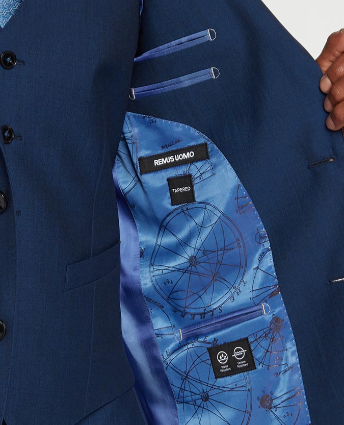 Remus Uomo Palucci Tapered Fit Suit - Dark Blue