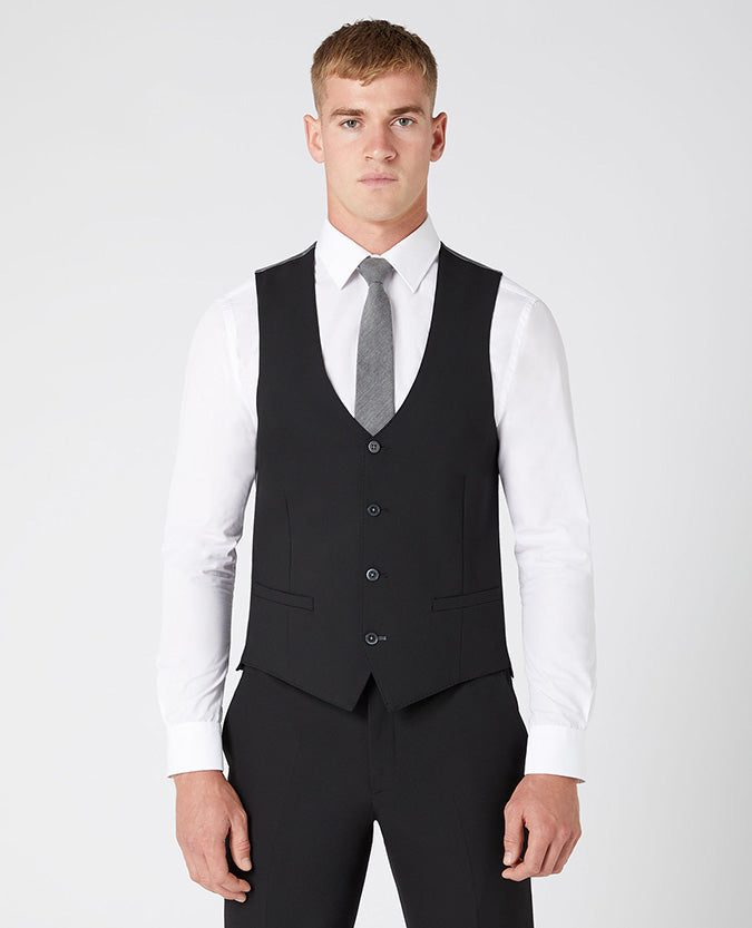 Remus Uomo Lazio X-Slim Fit Waistcoat - Black 51660 00