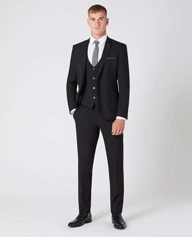 Remus Uomo Lazio X-Slim Fit Waistcoat - Black 51660 00