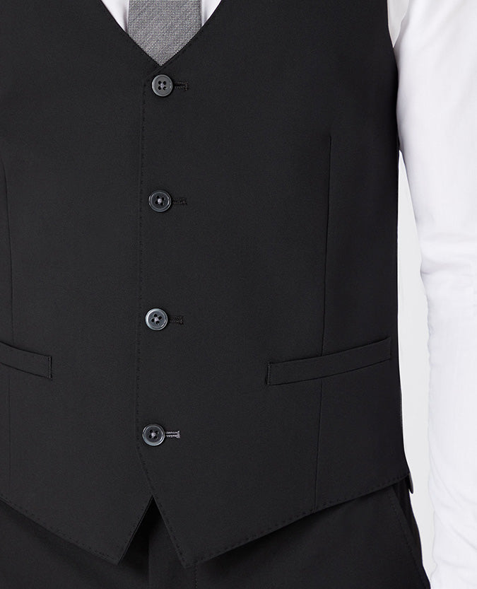 Remus Uomo Lazio X-Slim Fit Waistcoat - Black 51660 00