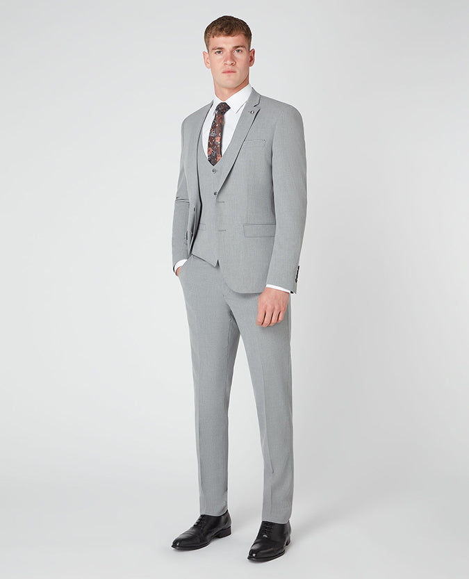Remus Uomo Lazio X-Slim Fit Stretch Waistcoat - Grey