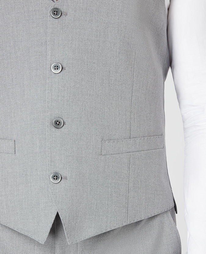 Remus Uomo Lazio X-Slim Fit Stretch Waistcoat - Grey