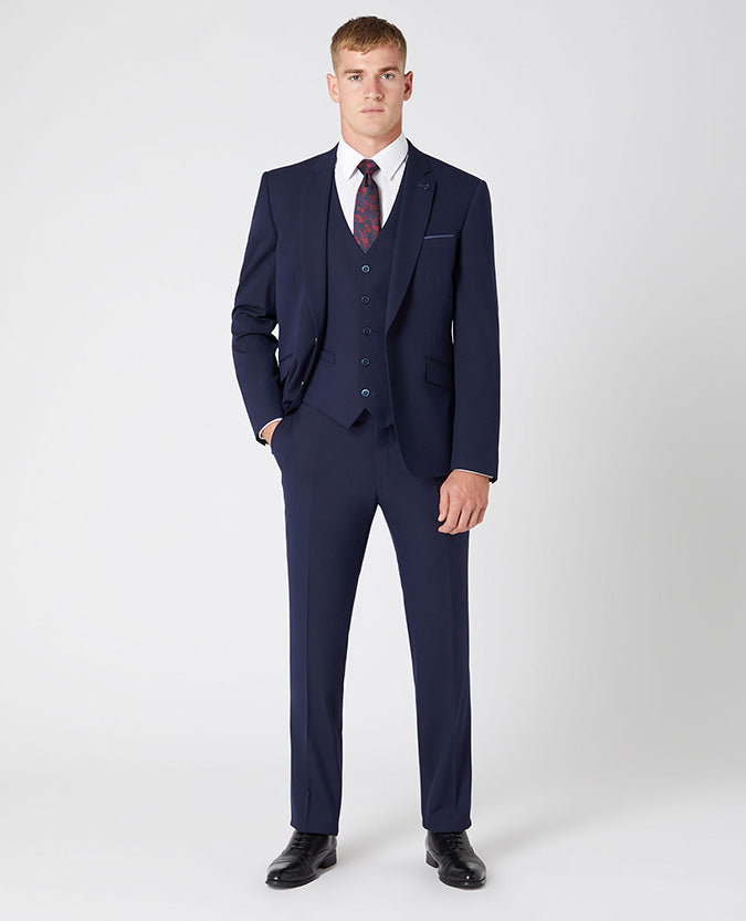 Remus Uomo Palucci Tapered Fit Waistcoat - Navy 51770 78