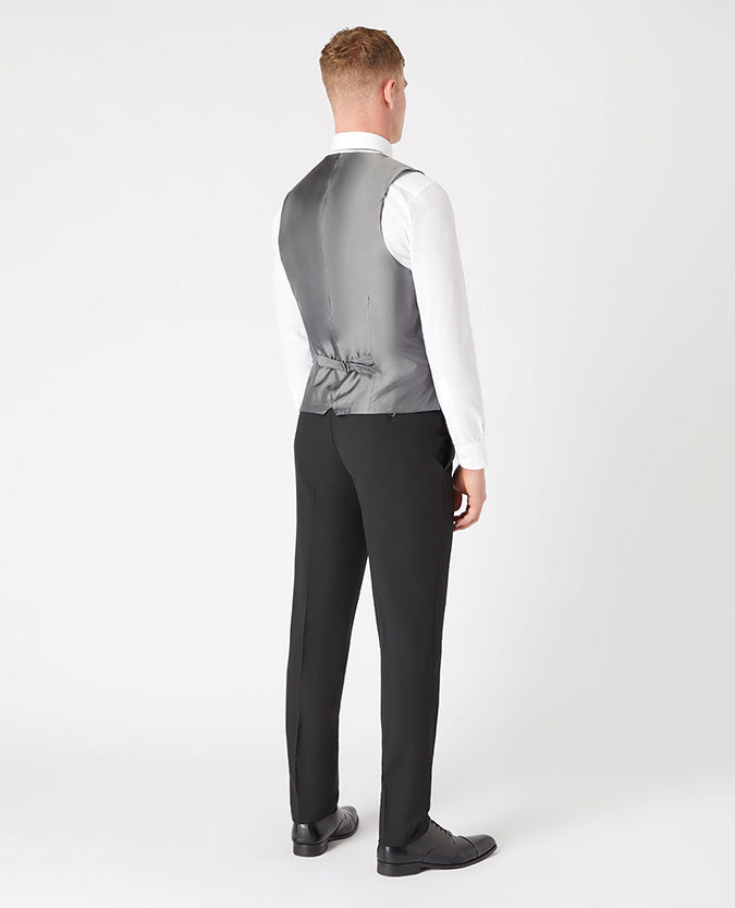 Remus Uomo Double Breasted Waistcoat - Black