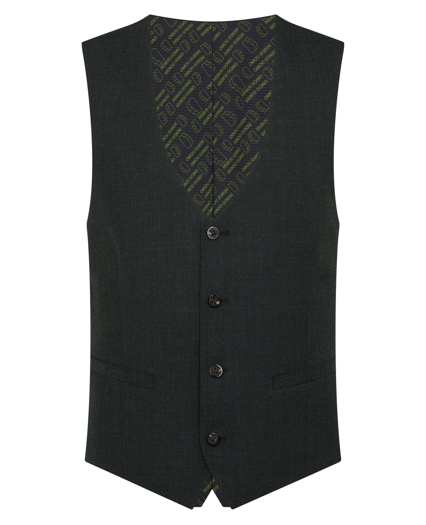 Remus Uomo Massa Mix + Match Suit Waistcoat - Dark Green
