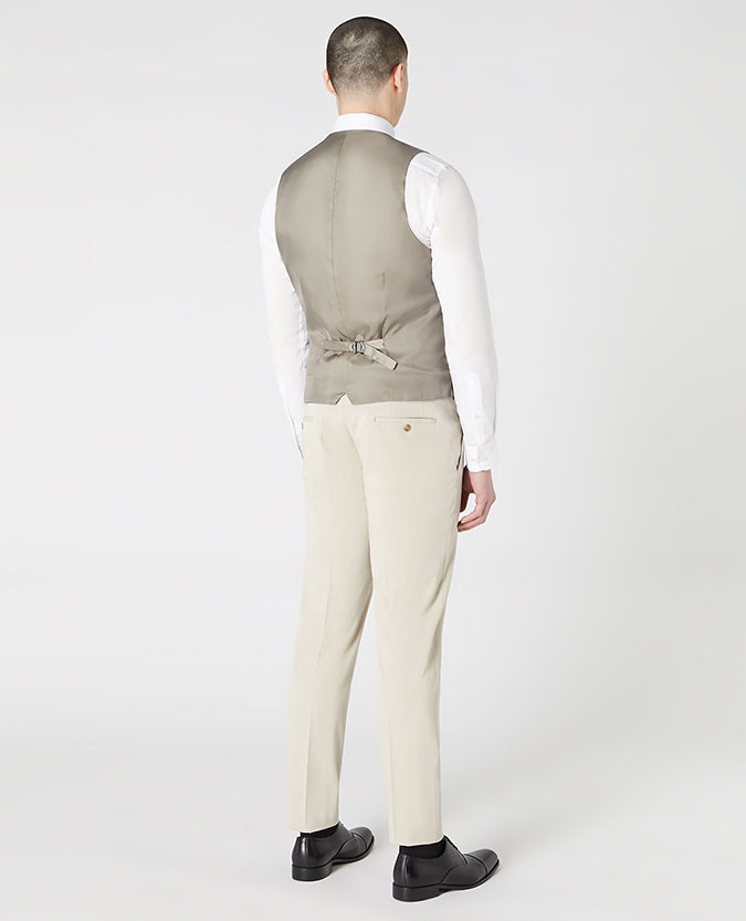 Remus Uomo Laurino X-Slim Stretch Waistcoat - Sand