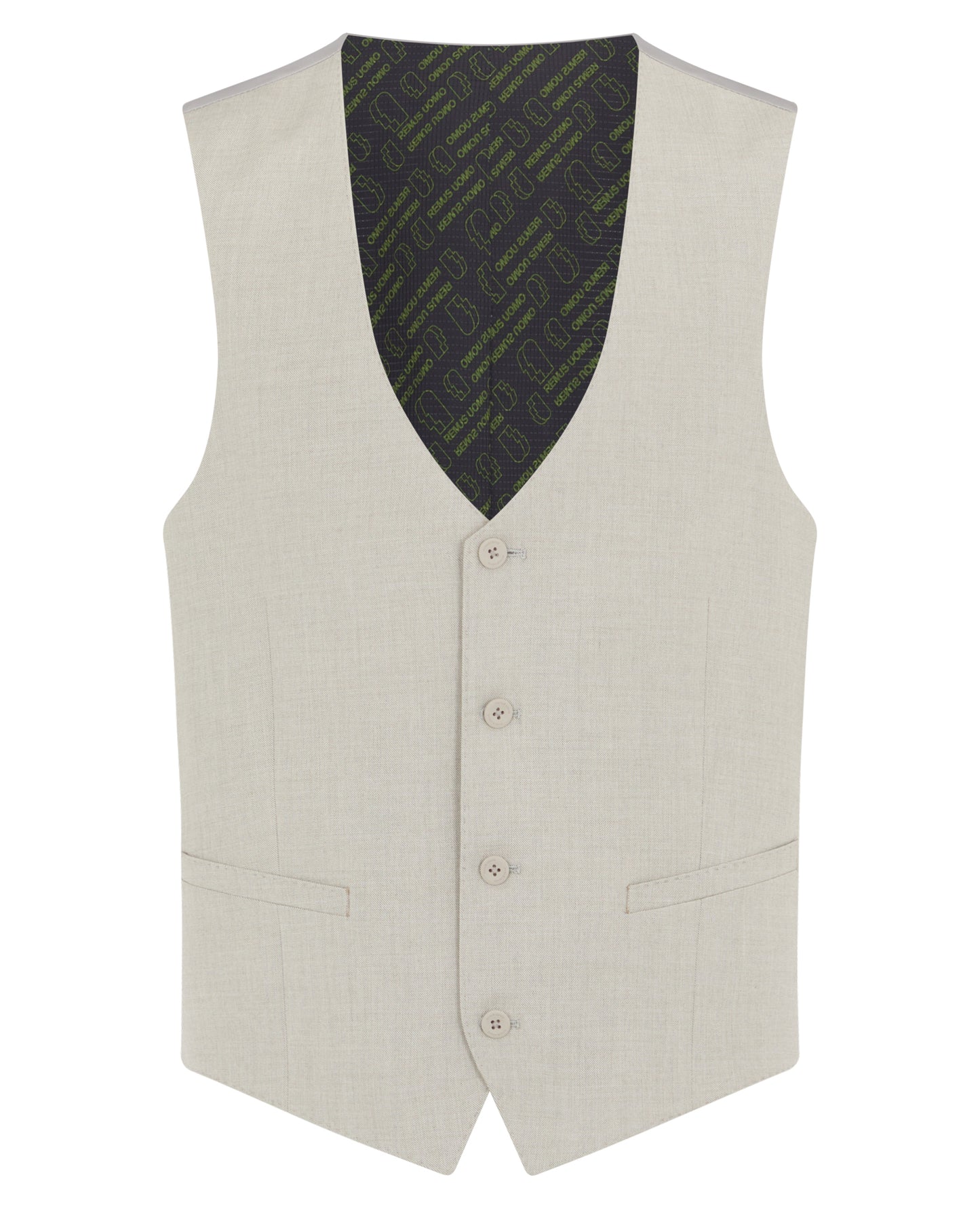Remus Uomo Mario Waistcoat - Stone 52258 92