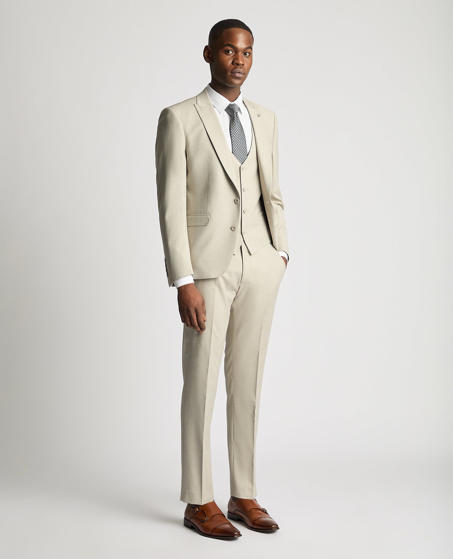 Remus Uomo Mario Waistcoat - Stone 52258 92