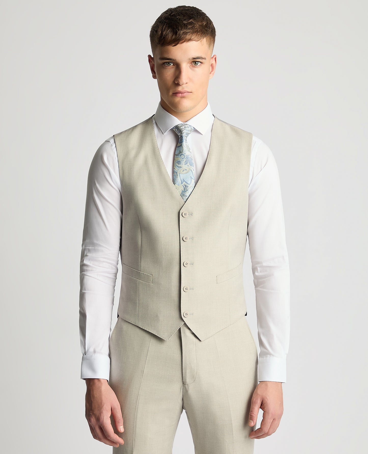 Remus Uomo Pablo Waistcoat - Stone