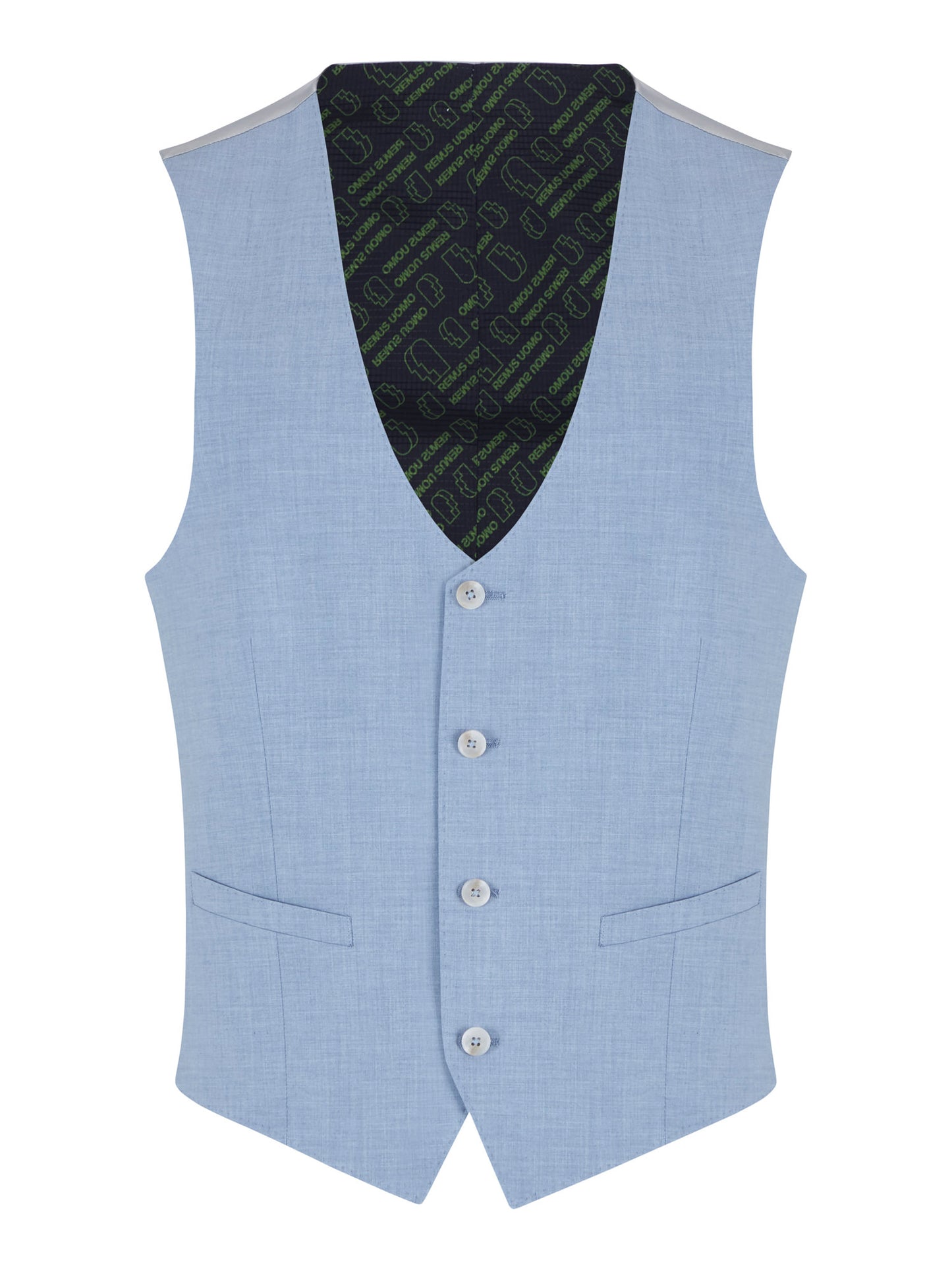 Remus Uomo Massa Slim Fit Waistcoat - Sky Blue