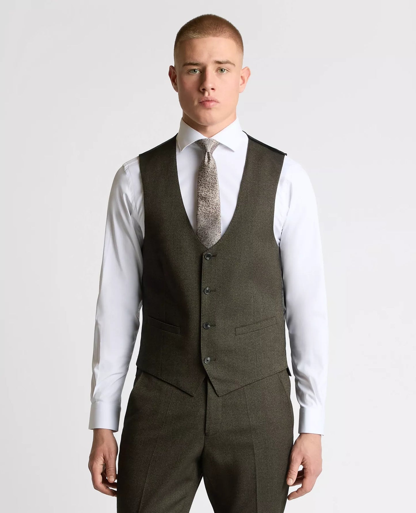 Remus Uomo Matteo Suit Waistcoat - Brown