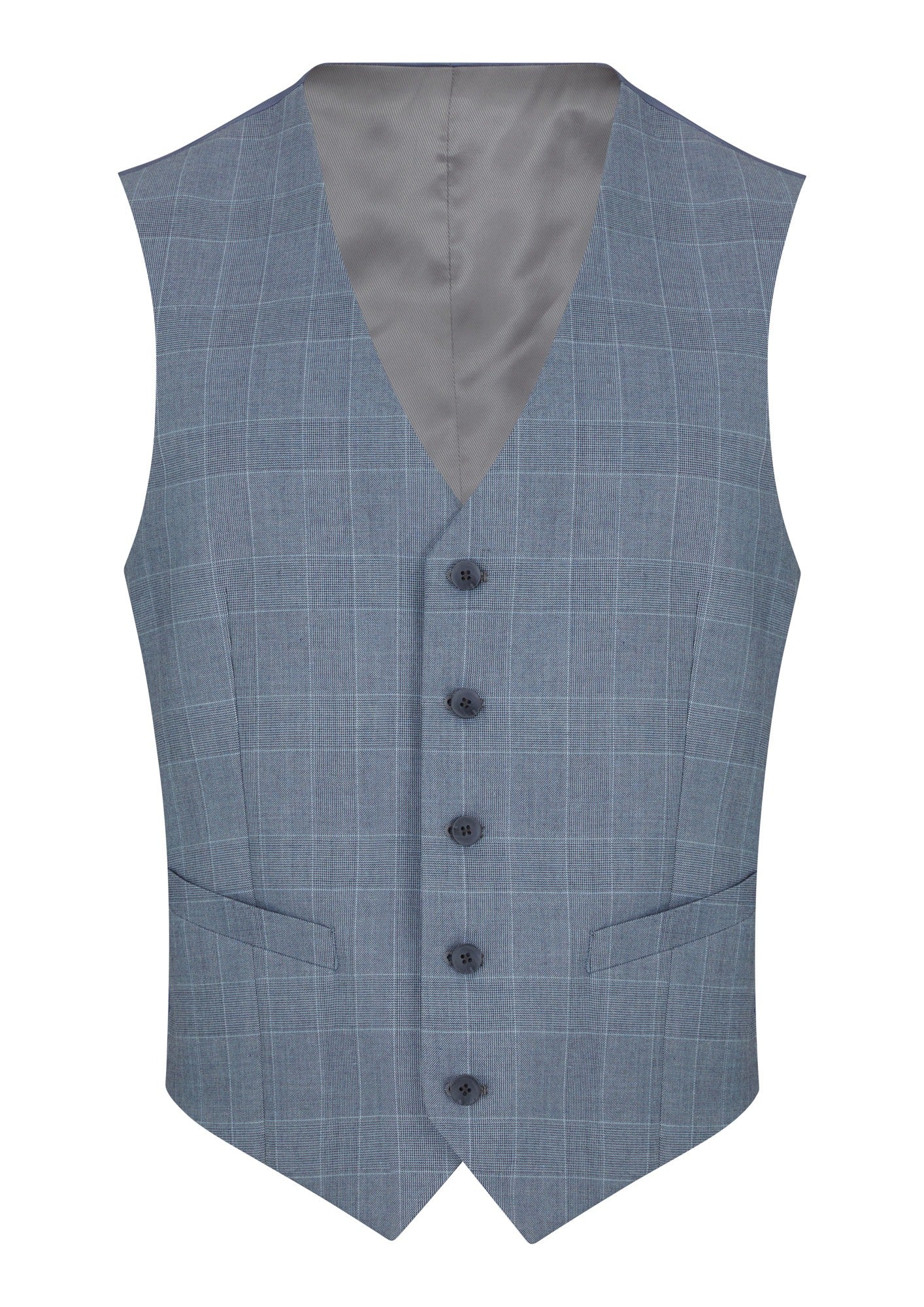 Daniel Grahame Dale Waistcoat - Blue Check
