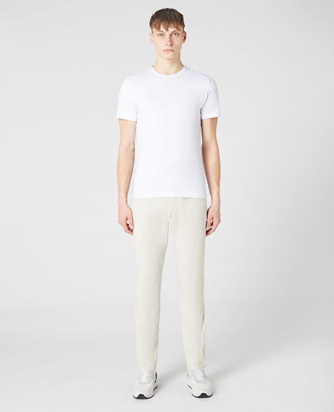 Remus Uomo Slim Leg Tencel Stretch Chinos - Beige