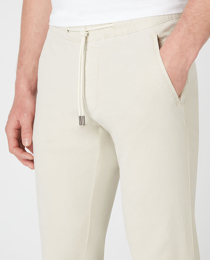 Remus Uomo Slim Leg Tencel Stretch Chinos - Beige
