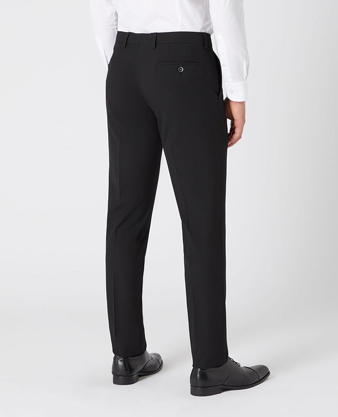 Remus Uomo Lazio Slim Leg Stretch Formal Trousers - Black