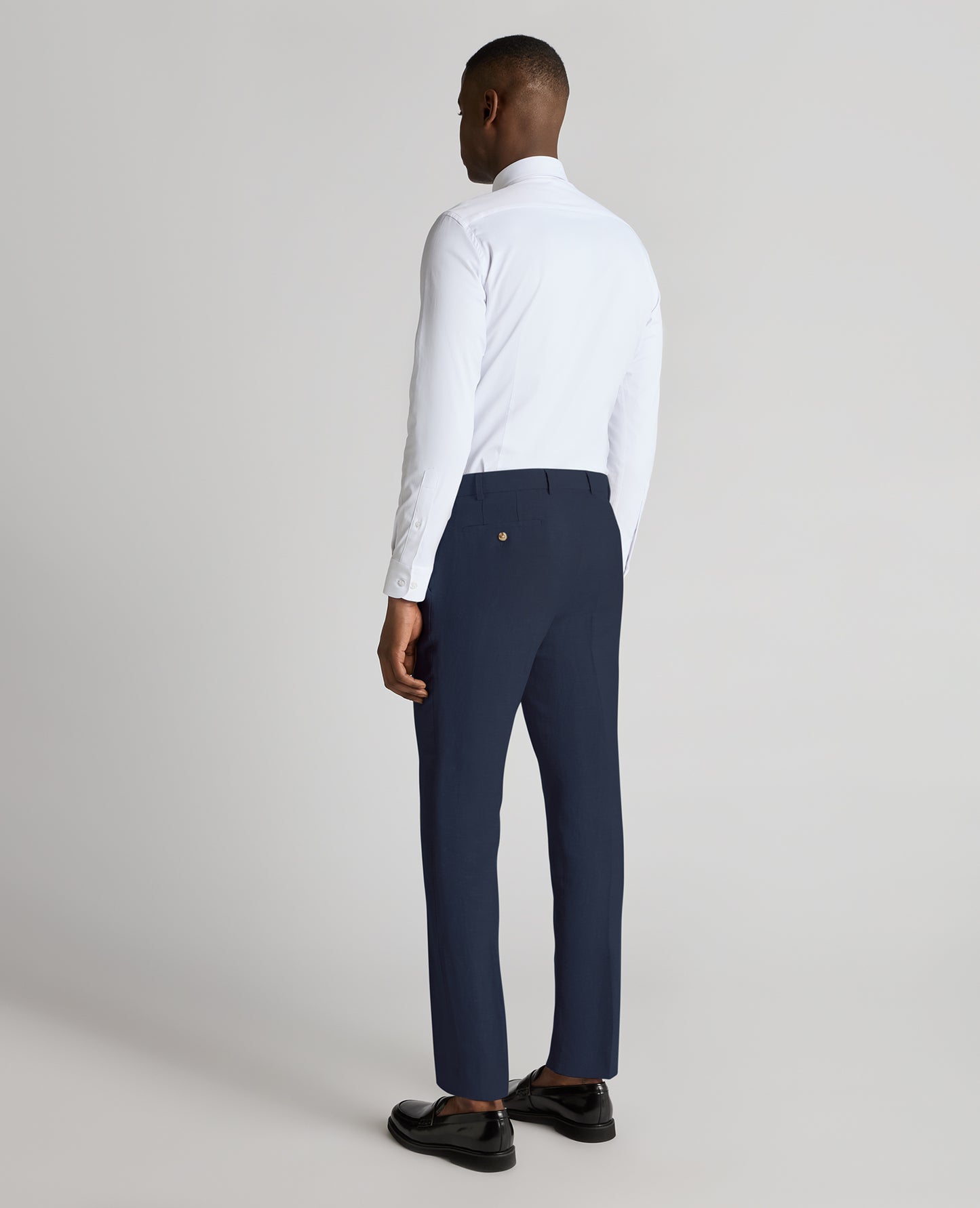 Remus Uomo Massa Linen Slim Fit Suit Trousers - Blue