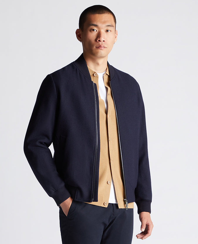 Remus Uomo Colter Bomber Jacket - Navy