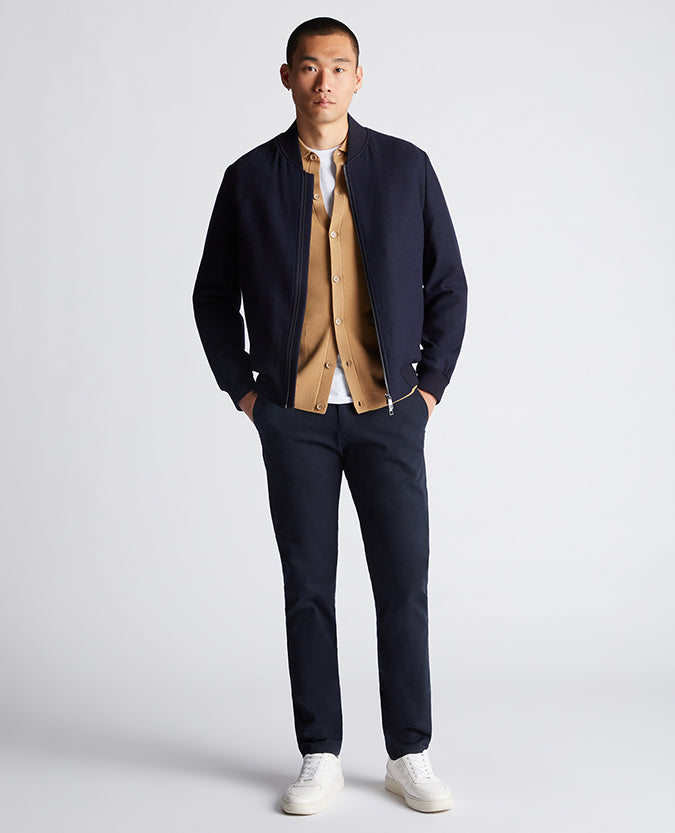 Remus Uomo Colter Bomber Jacket - Navy