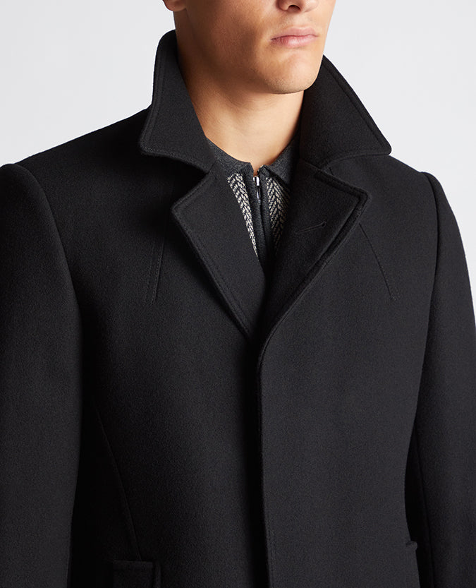 Remus Uomo Lohman Overcoat - Black