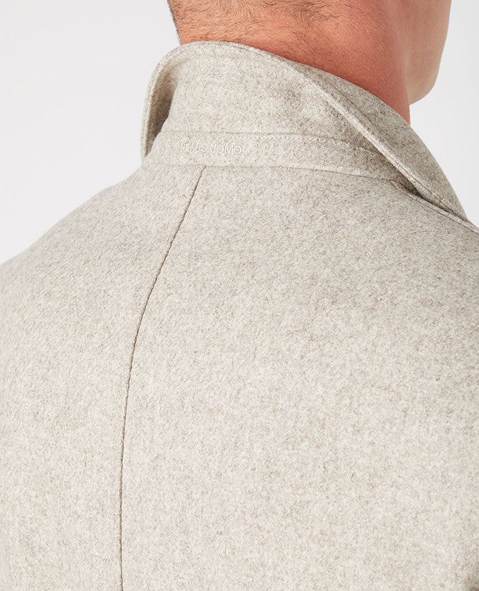Remus Uomo Lohman Wool Overcoat - Cream