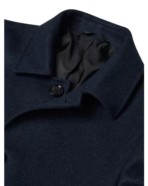 Daniel Grahame Bales Wool Coat - Dark Navy