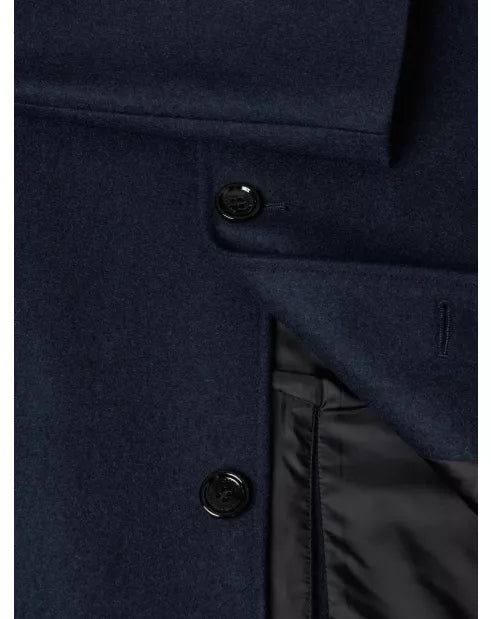 Daniel Grahame Bales Wool Coat - Dark Navy