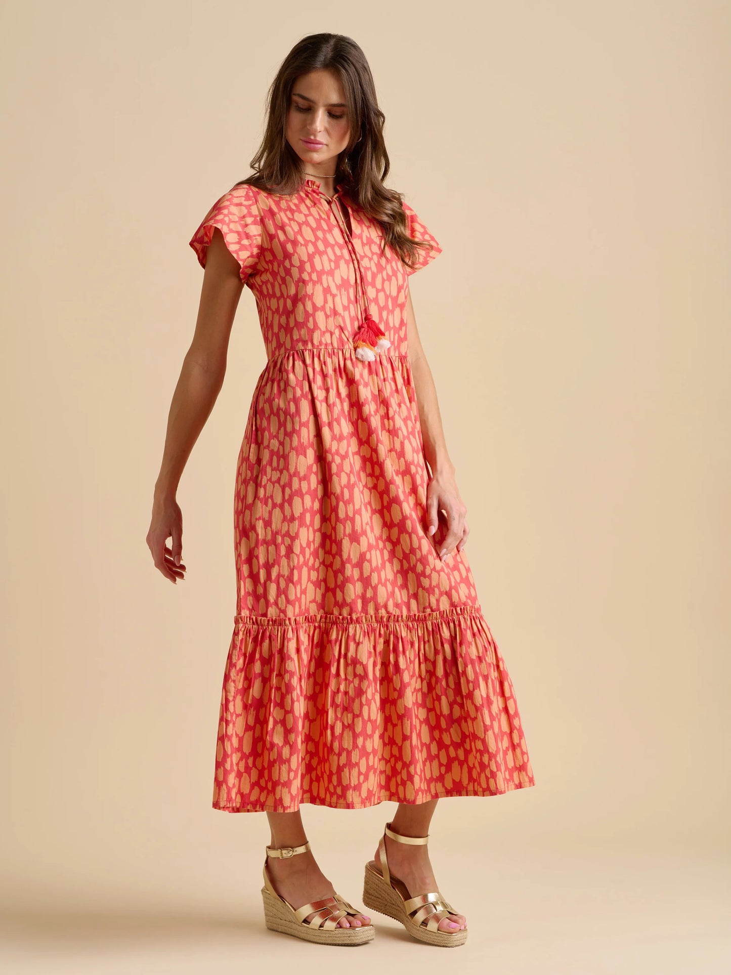 Brakeburn Sundown Maxi Dress - Coral