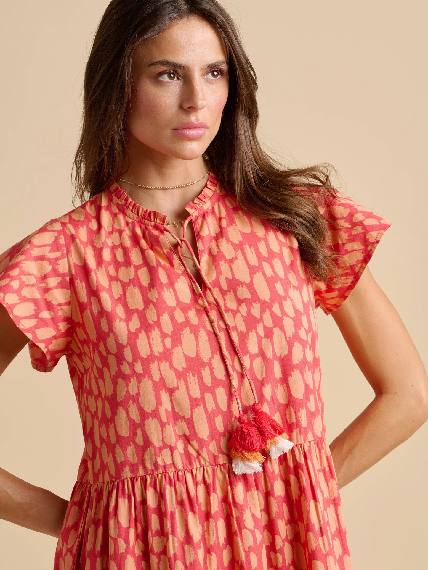 Brakeburn Sundown Maxi Dress - Coral