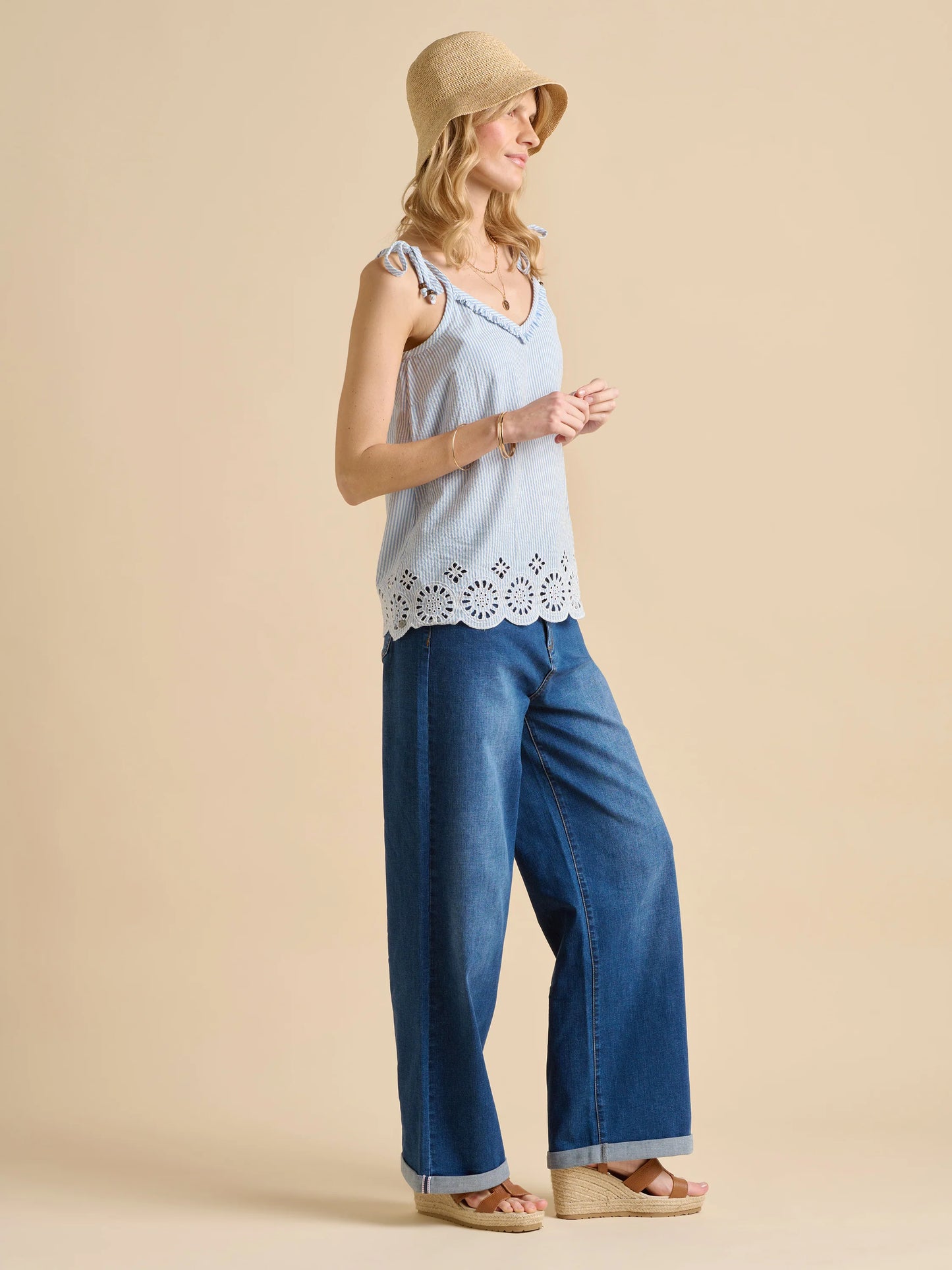 Brakeburn Fossil Cami Top - Blue