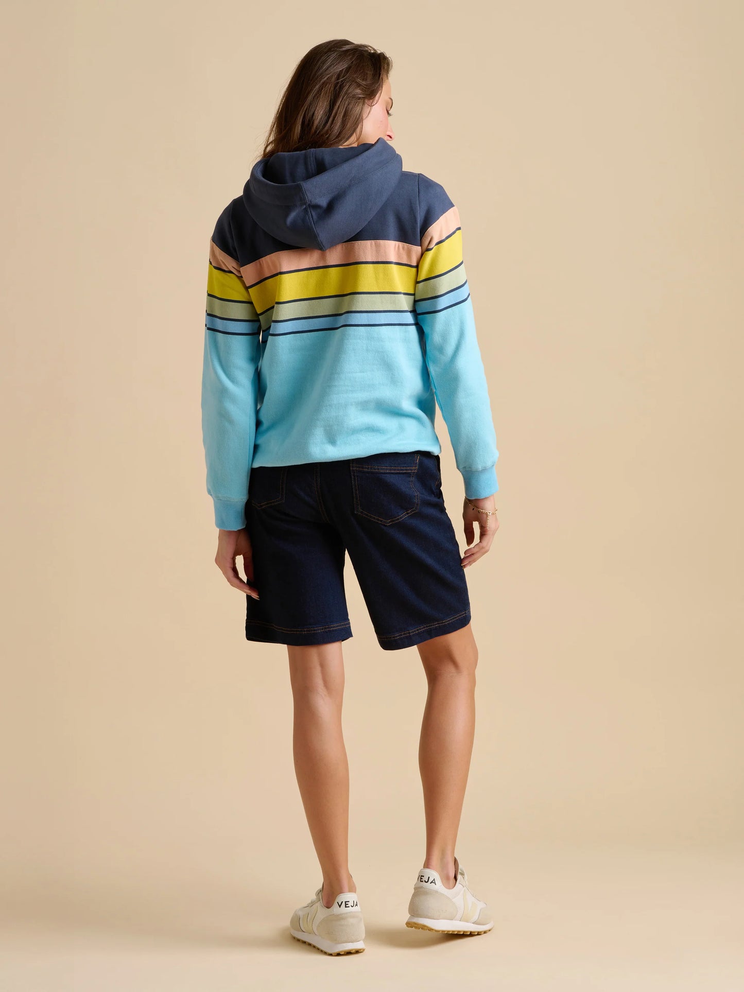 Brakeburn Chest Stripe Elise Hoodie - Blue