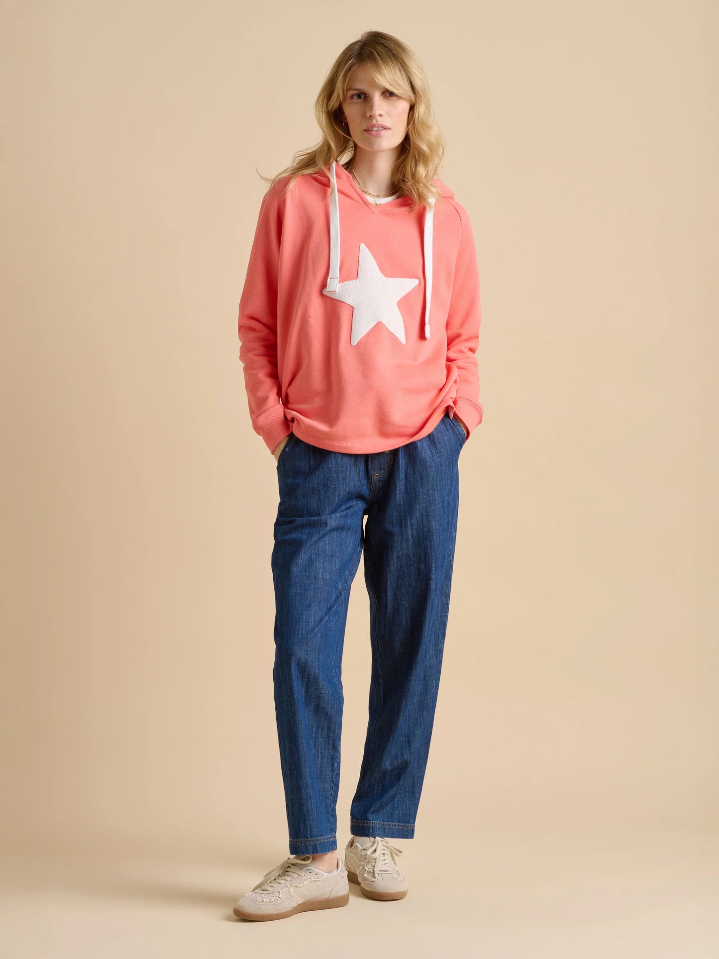 Brakeburn Star Beach Hoodie - Coral
