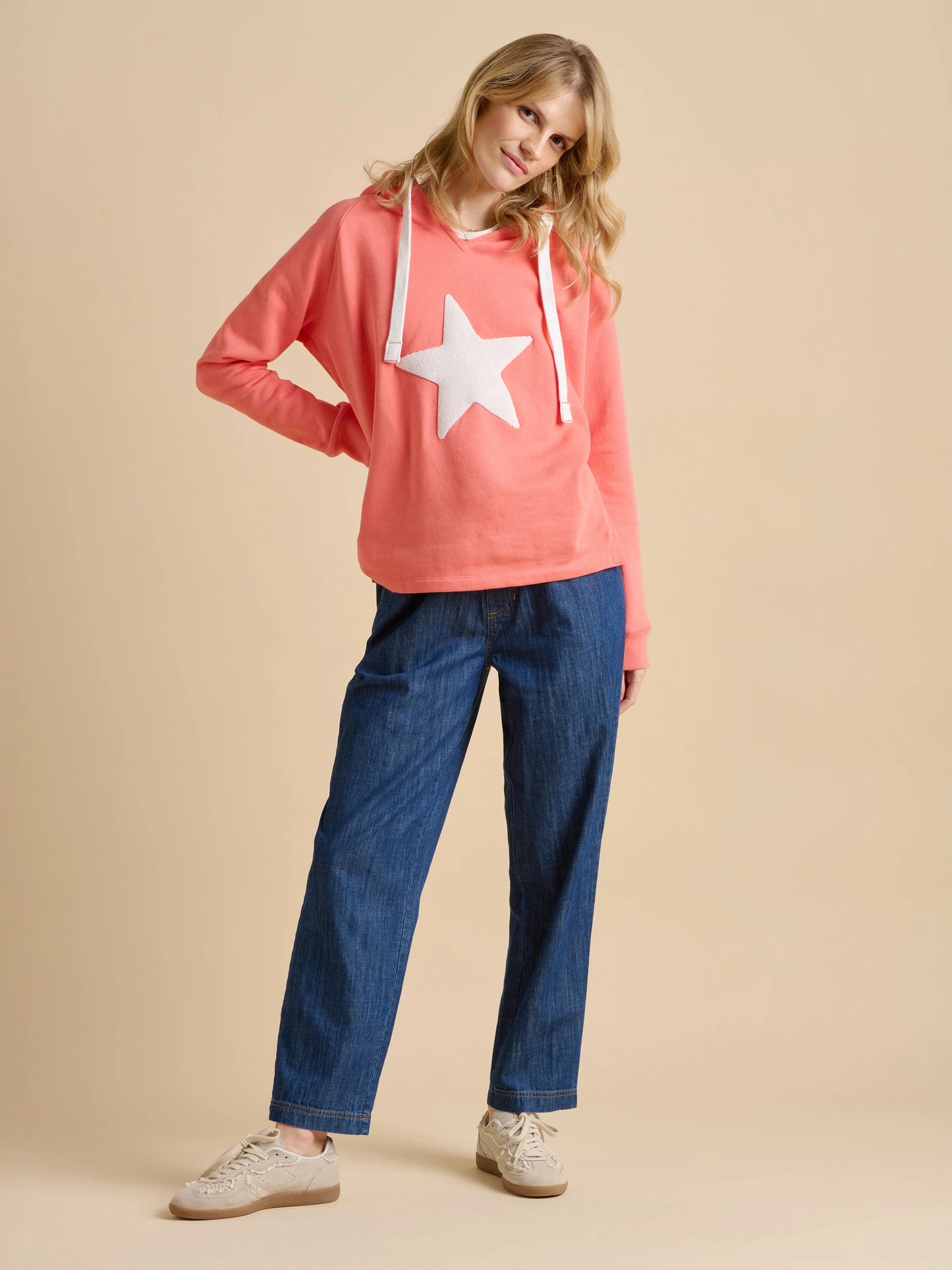 Brakeburn Star Beach Hoodie - Coral