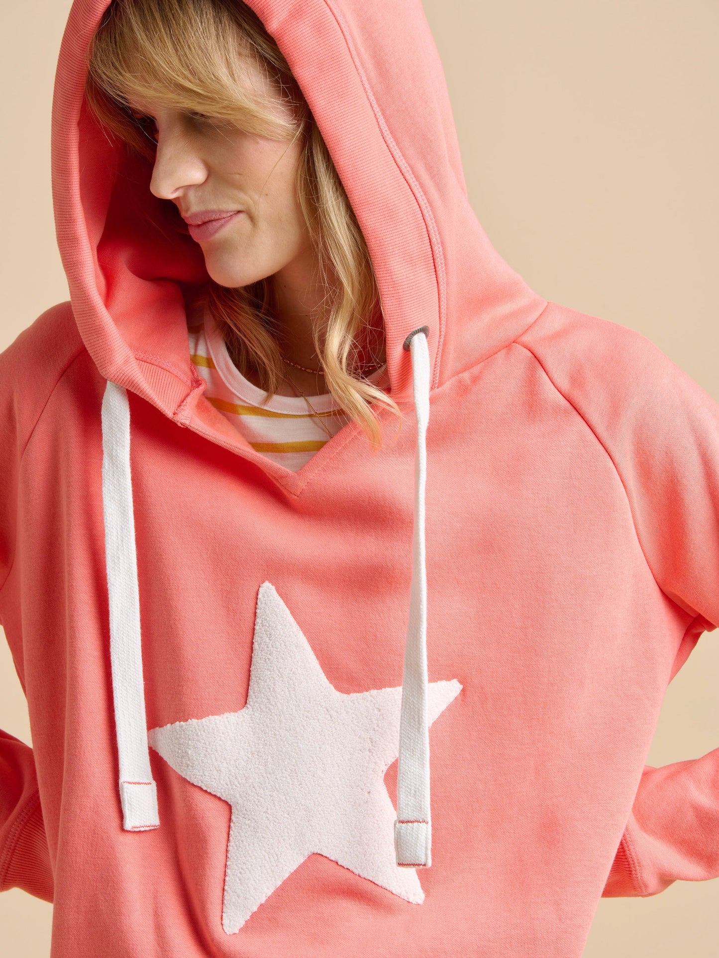 Brakeburn Star Beach Hoodie - Coral