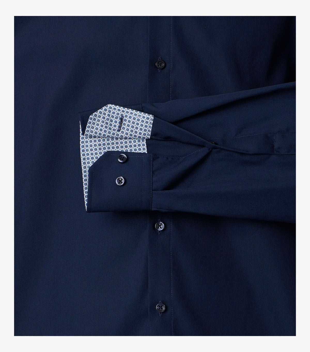 Venti Kent Modern Fit Bering Shirt - Sea Navy