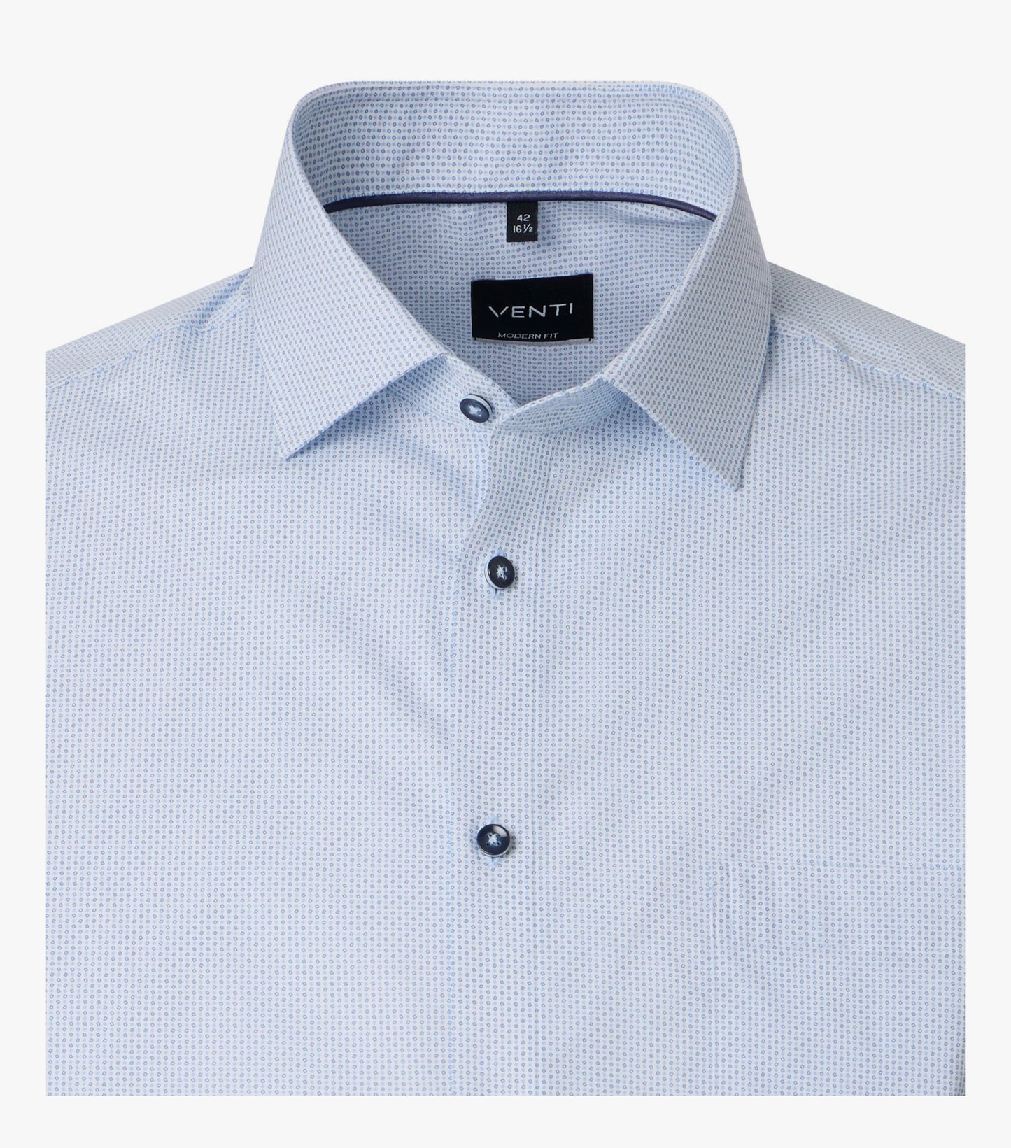 Light blue patterned dress shirt with Venti label on a white background