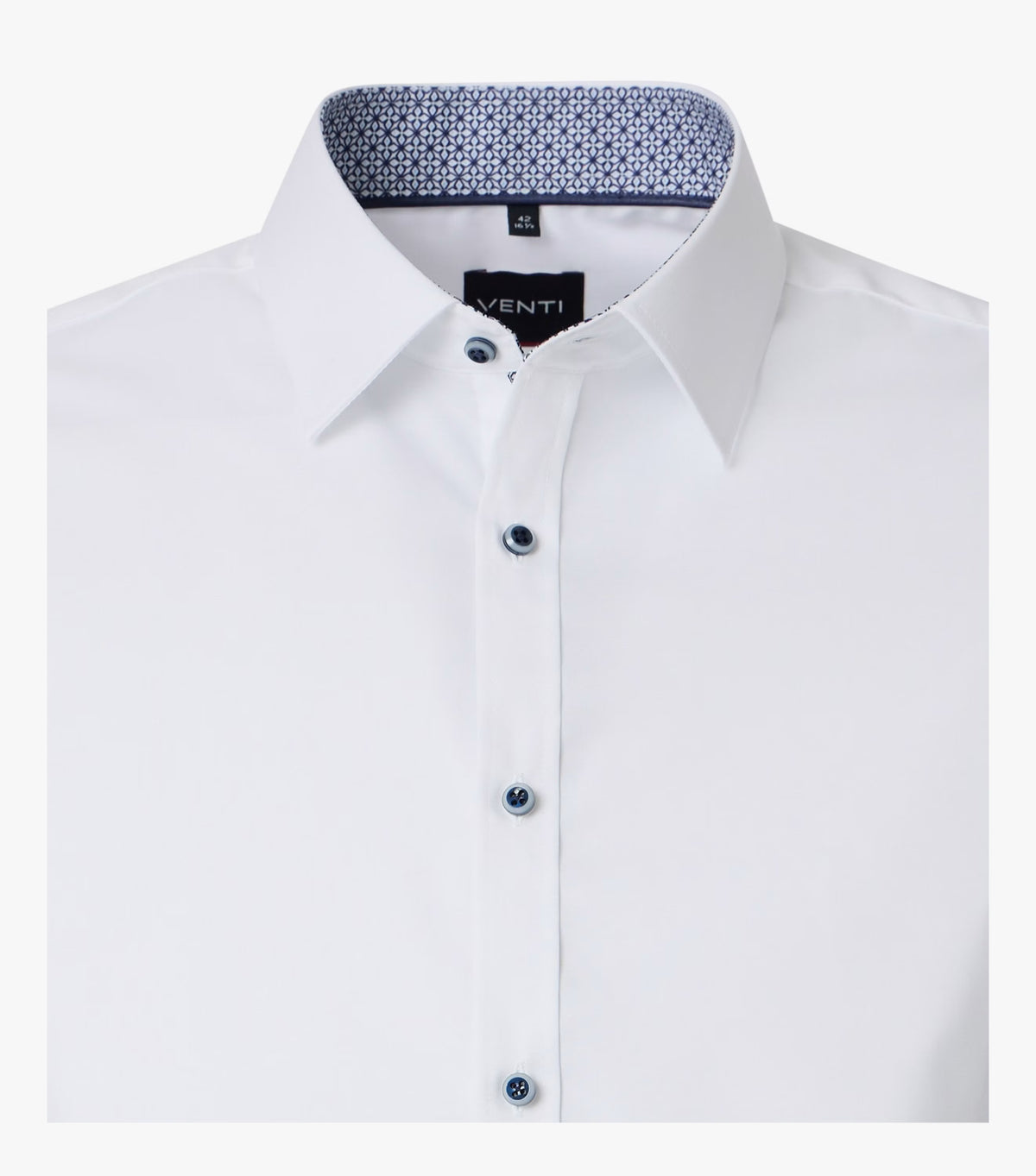 Venti Kent Body Fit Shirt - White