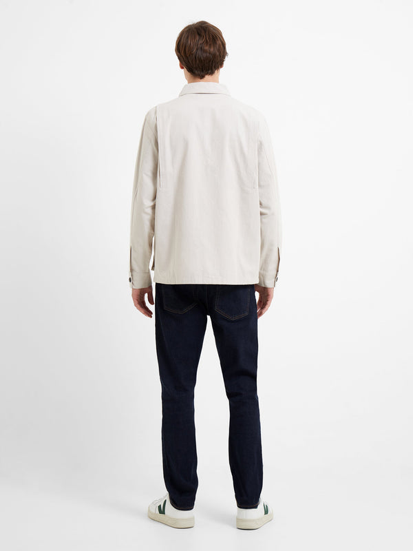 French Connection Cotton Herringbone Chore Overshirt - Moonstruck