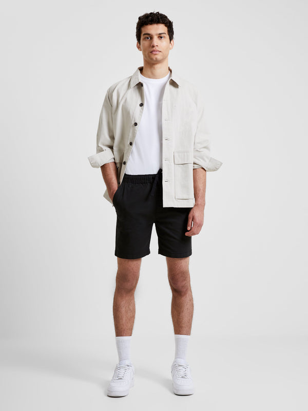 French Connection Cotton Herringbone Chore Overshirt - Moonstruck