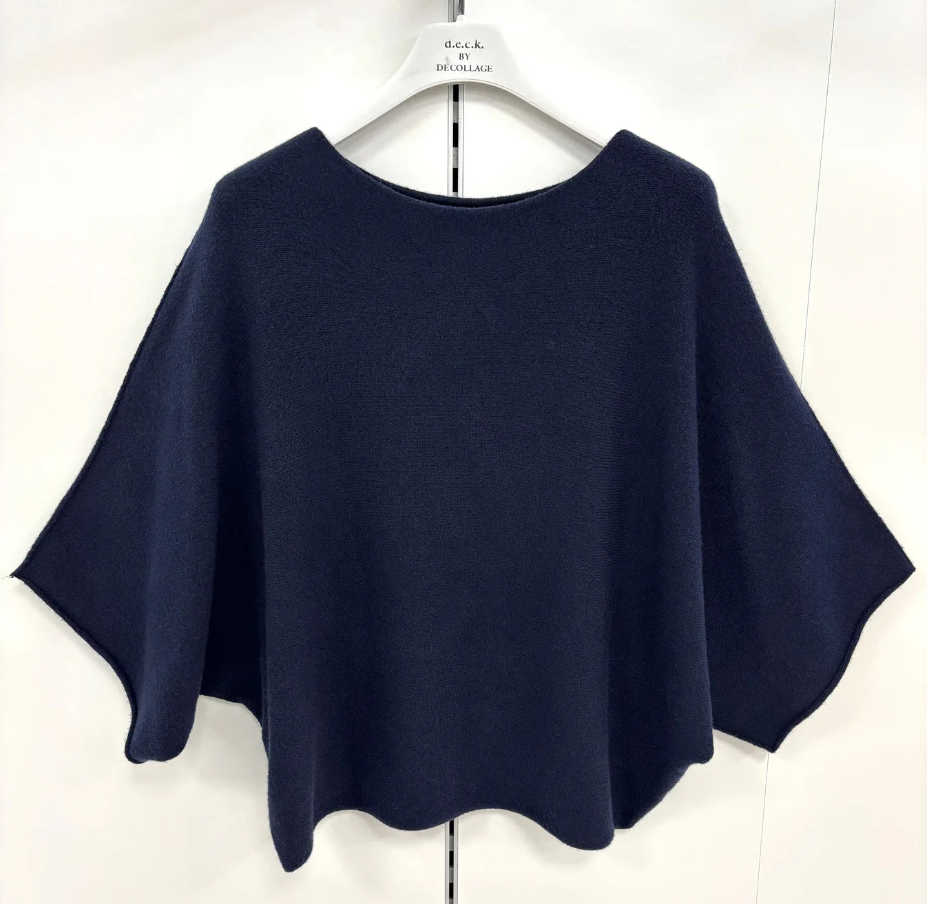 Deck Short Sleeve Batwing Knit - Navy