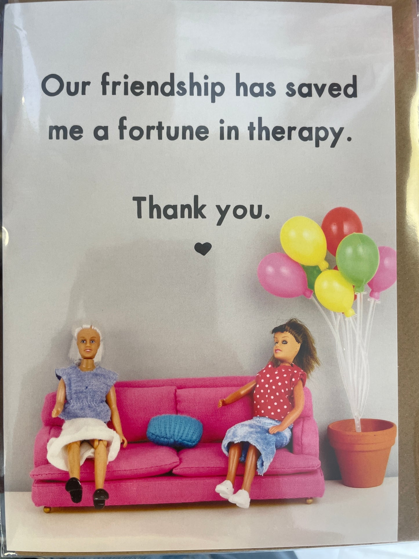 Bold & Bright Card - Our friendship has saved me
