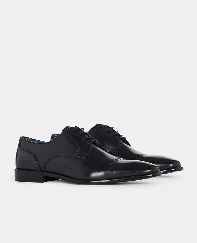 Remus Uomo Bonuci Leather Derby Shoe - Navy