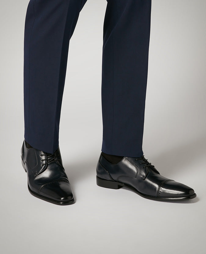 Remus Uomo Bonuci Leather Derby Shoe - Navy
