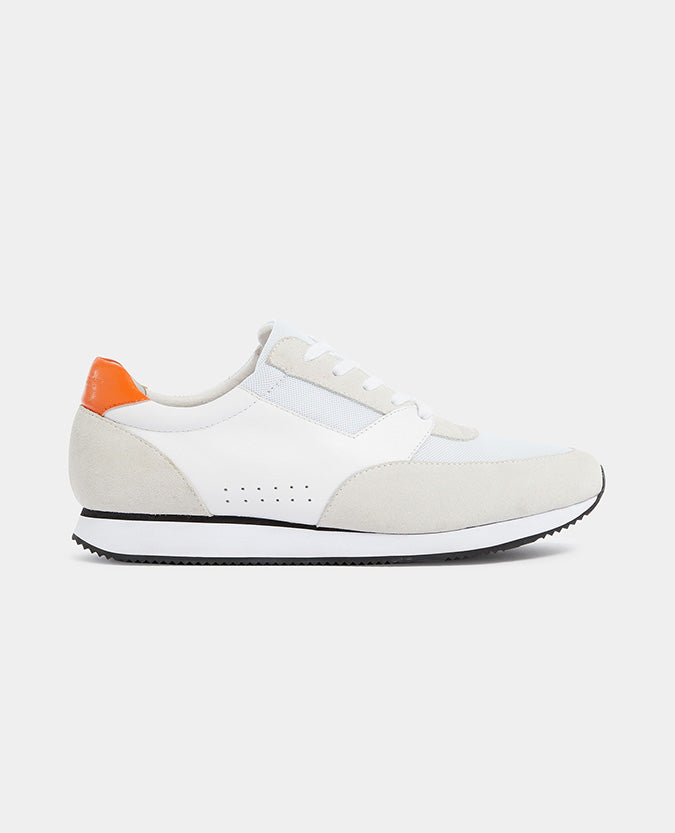 Remus Uomo Suede Trainer - White