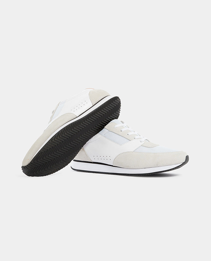 Remus Uomo Suede Trainer - White