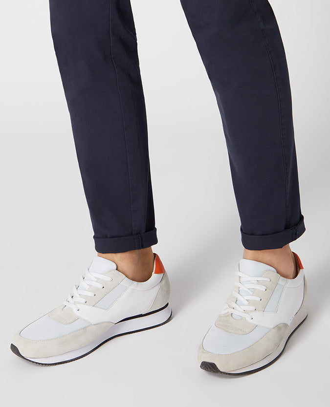 Remus Uomo Suede Trainer - White