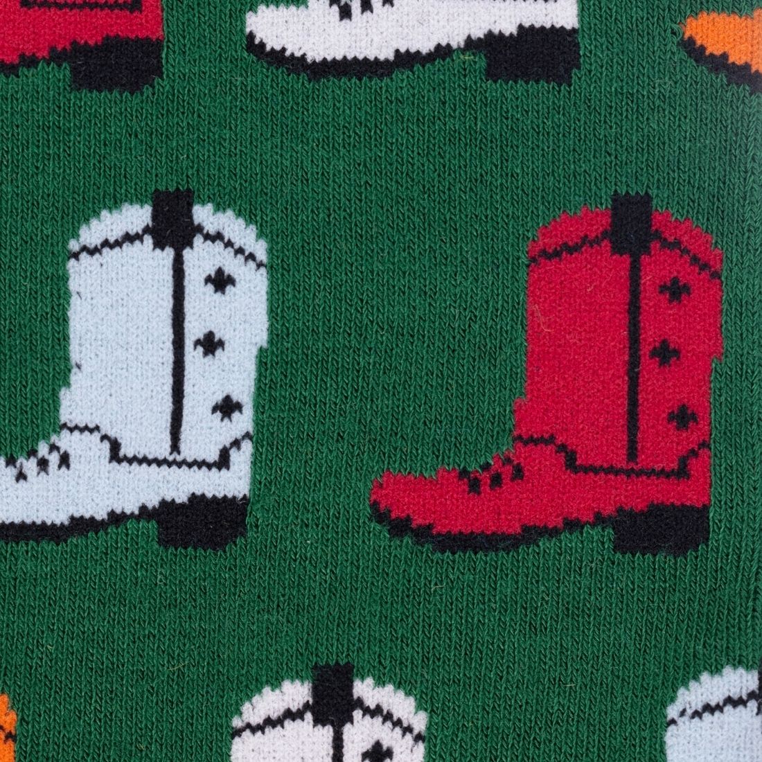 Swole Panda Bamboo Socks - Green Cowboy Boot