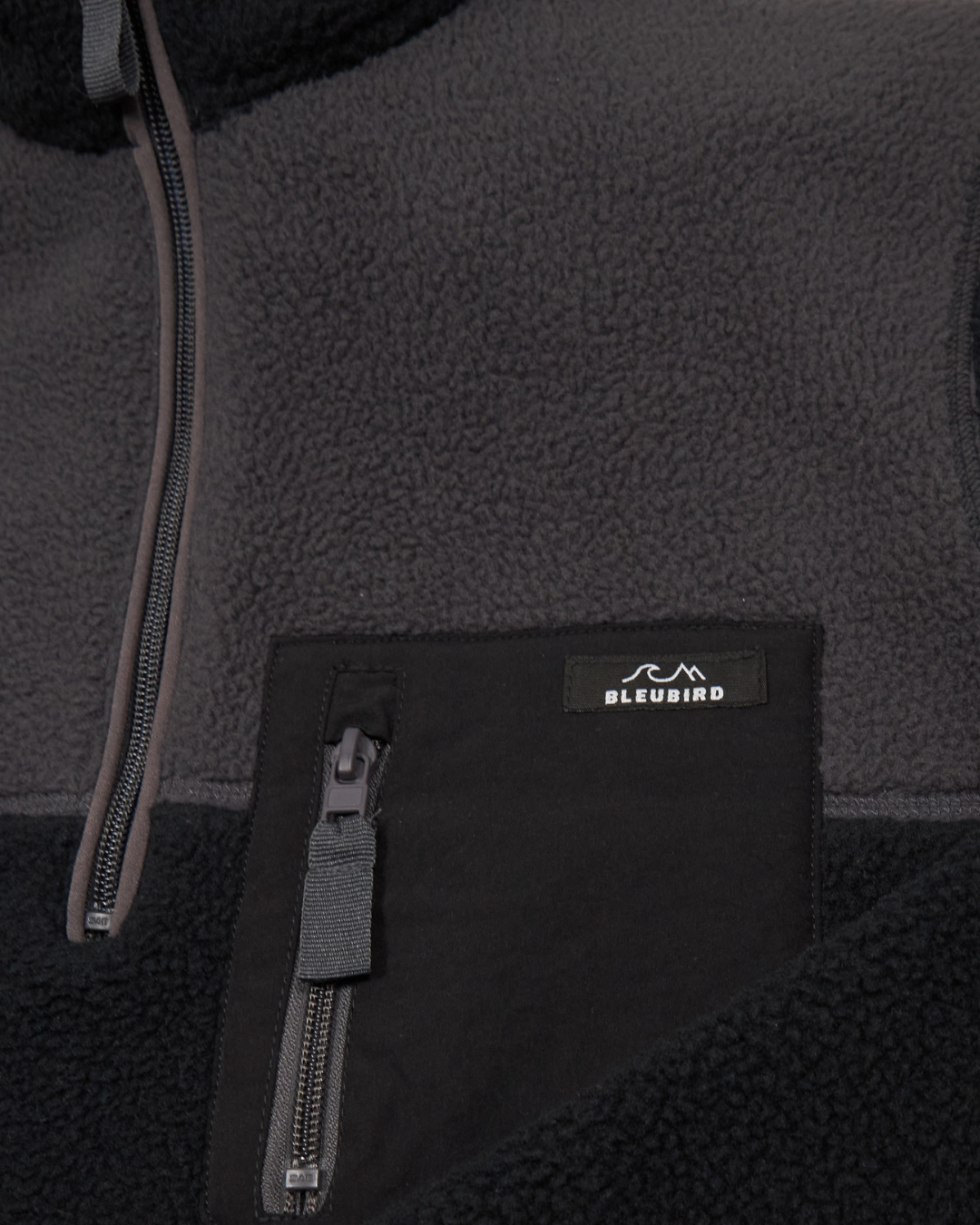 Bleubird Polar Fleece Half Zip - Charcoal