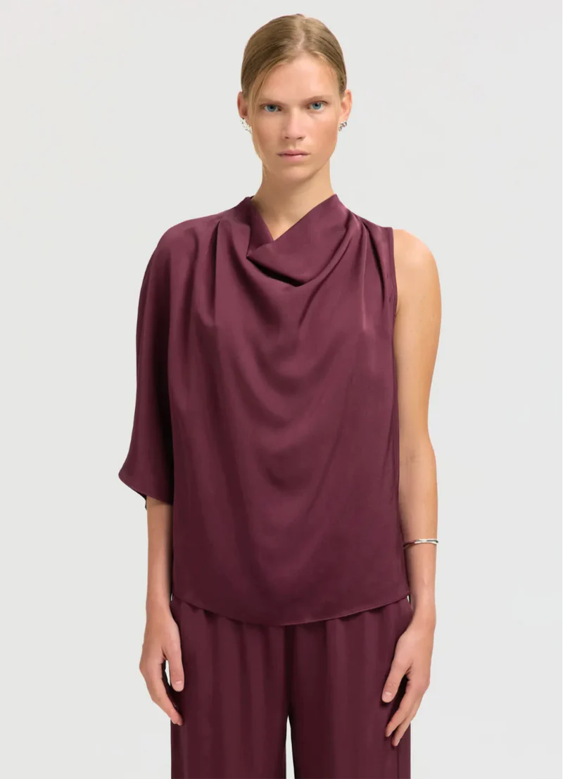 Selected Flaurina One Shoulder Cowl - Fig