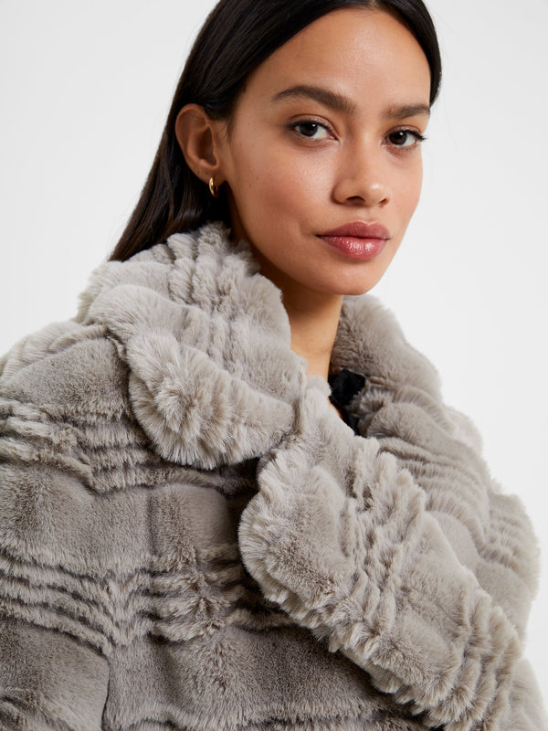 Daryn Faux Fur Coat - Grey