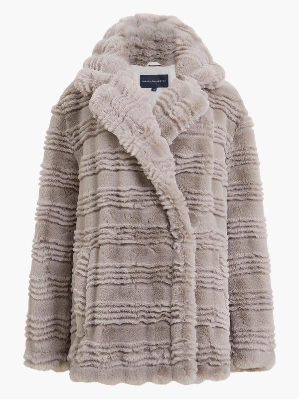 Daryn Faux Fur Coat - Grey